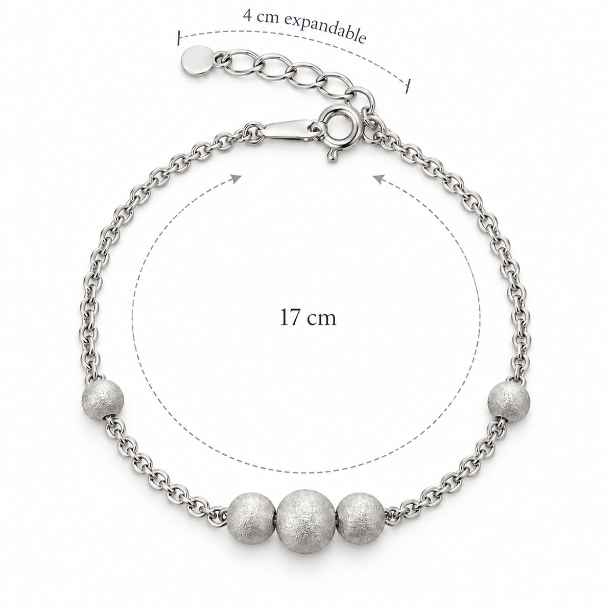 Frosted Bead Chain Bracelet