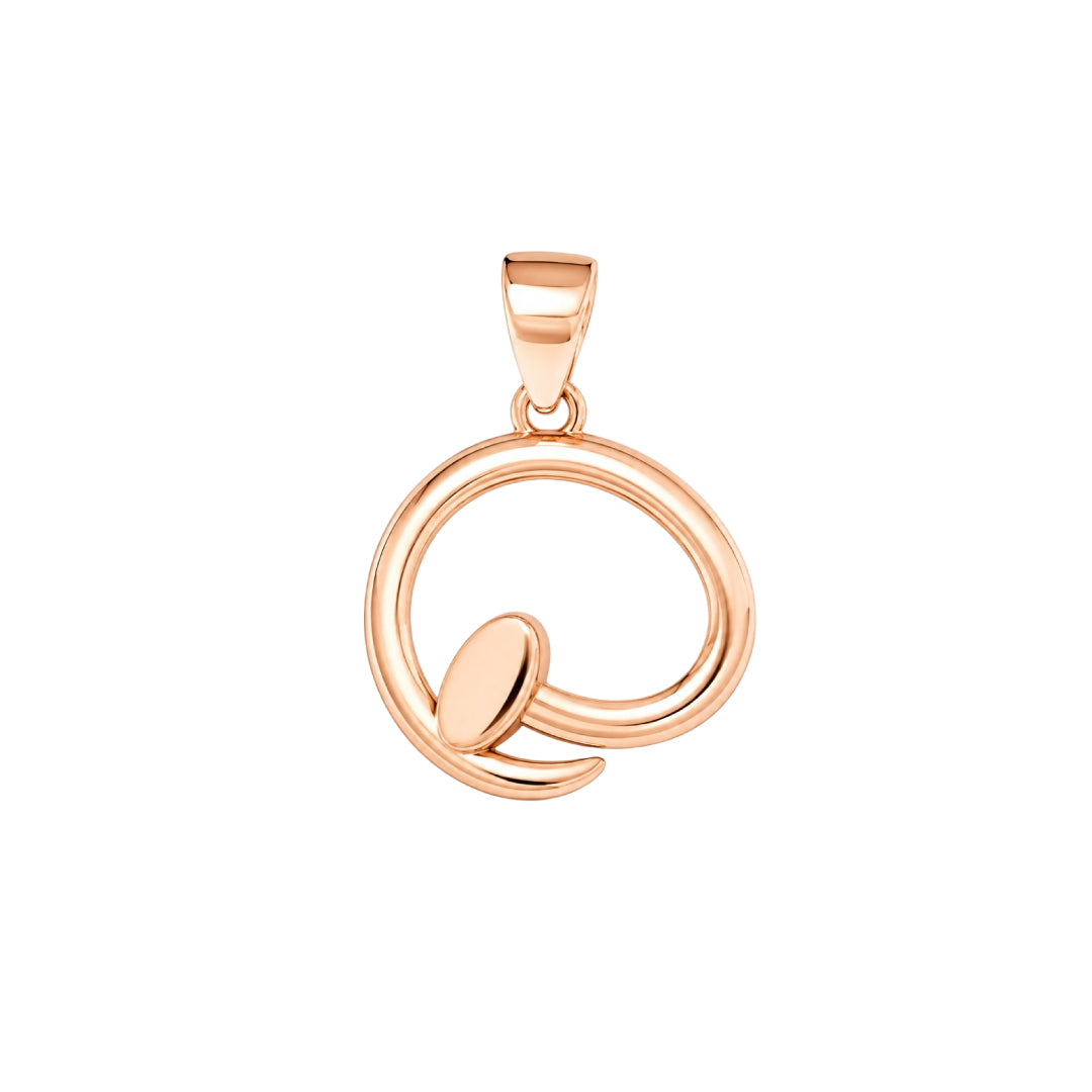 Twinklitz Sterling Silver Rose Gold Nail Kids Pendant