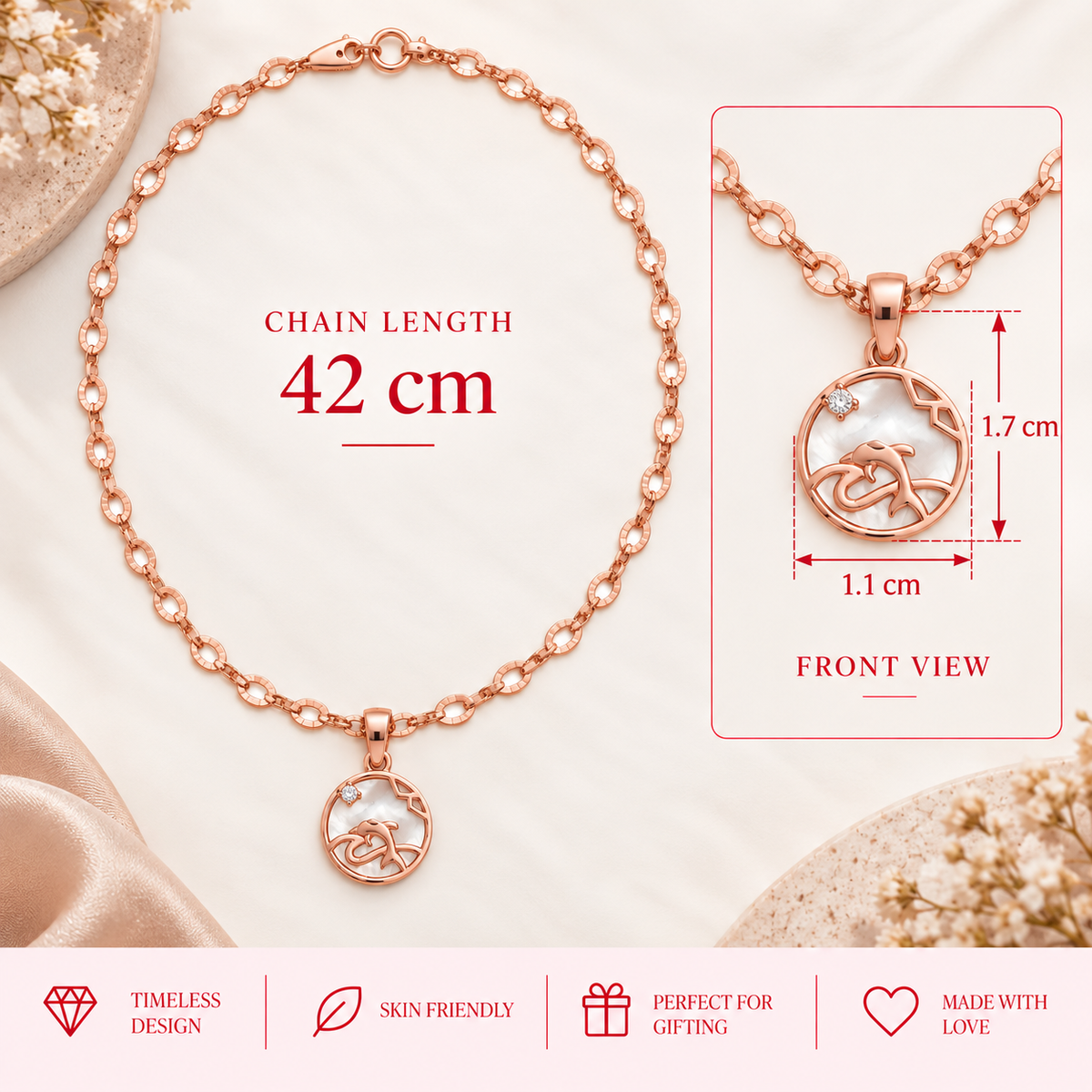 Floral Embrace Pendant Necklace