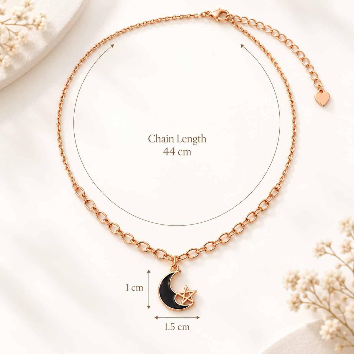 Crescent Moon & Star Necklace