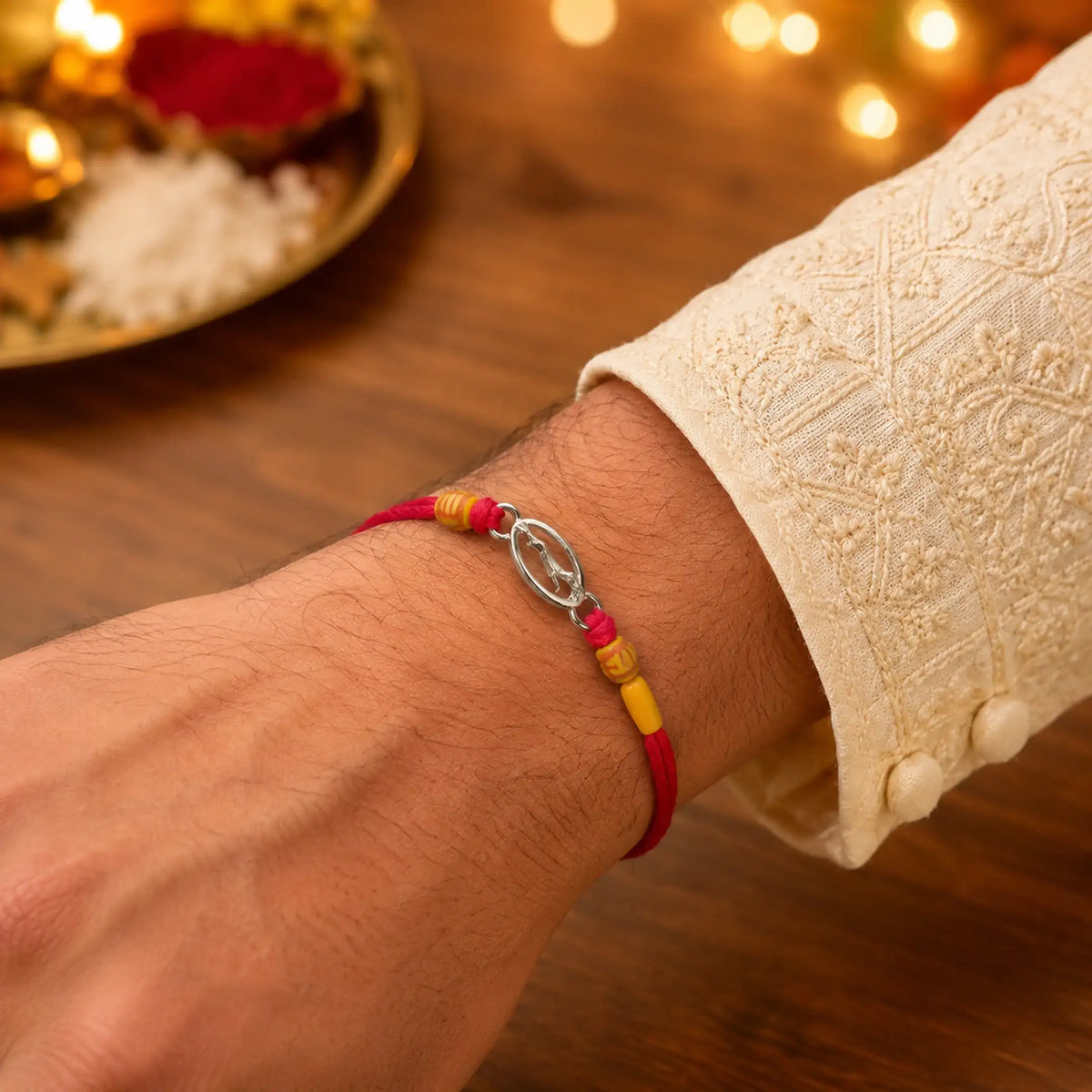 Twinklitz Jaguar Motif Sterling Silver Rakhi