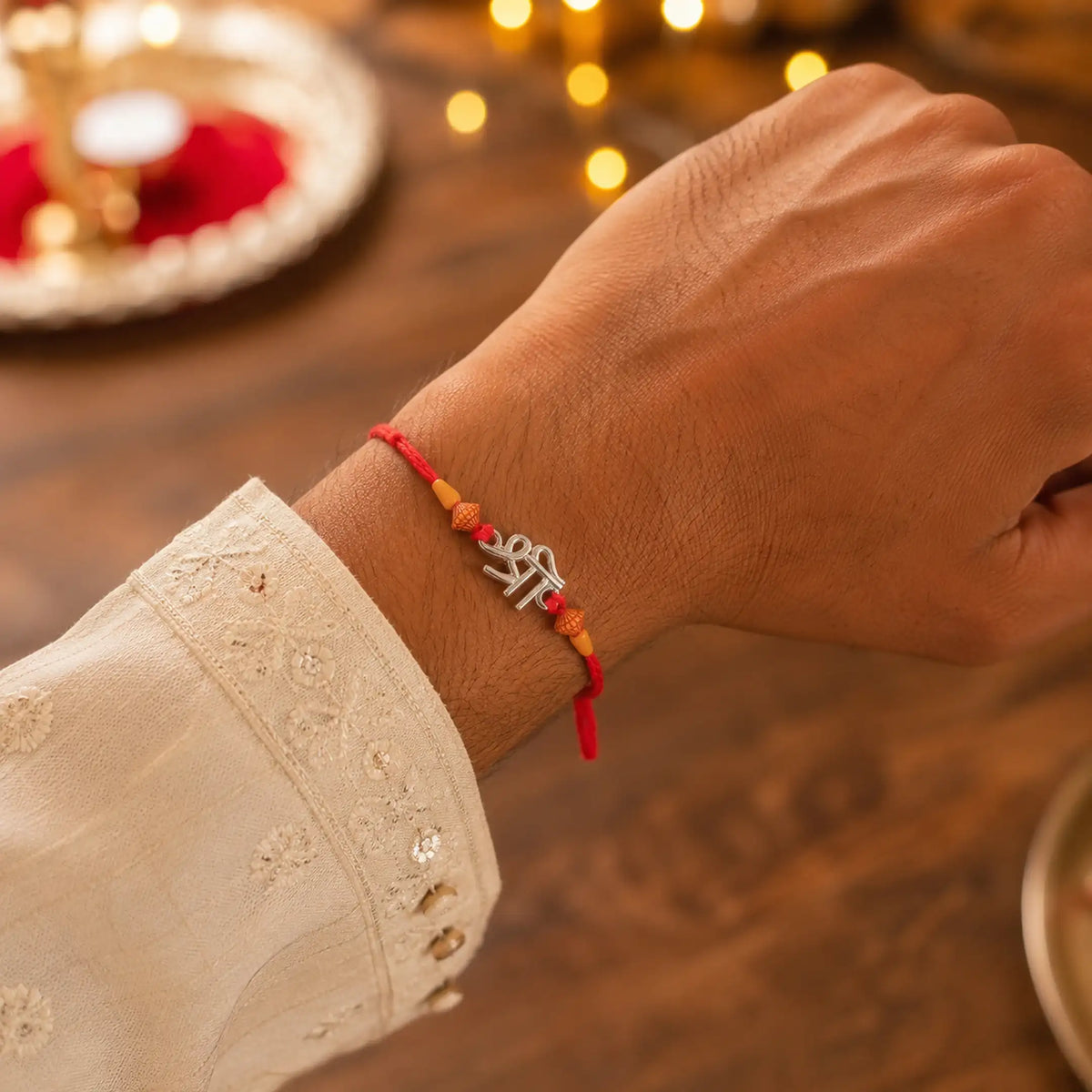 Twinklitz Shree Symbol Sterling Silver Rakhi