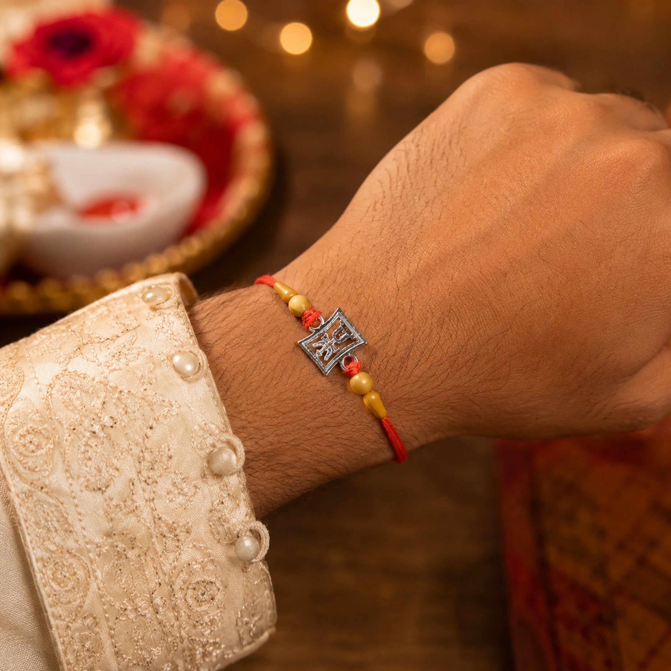 Twinklitz Spiritual Symbol Sterling Silver Rakhi