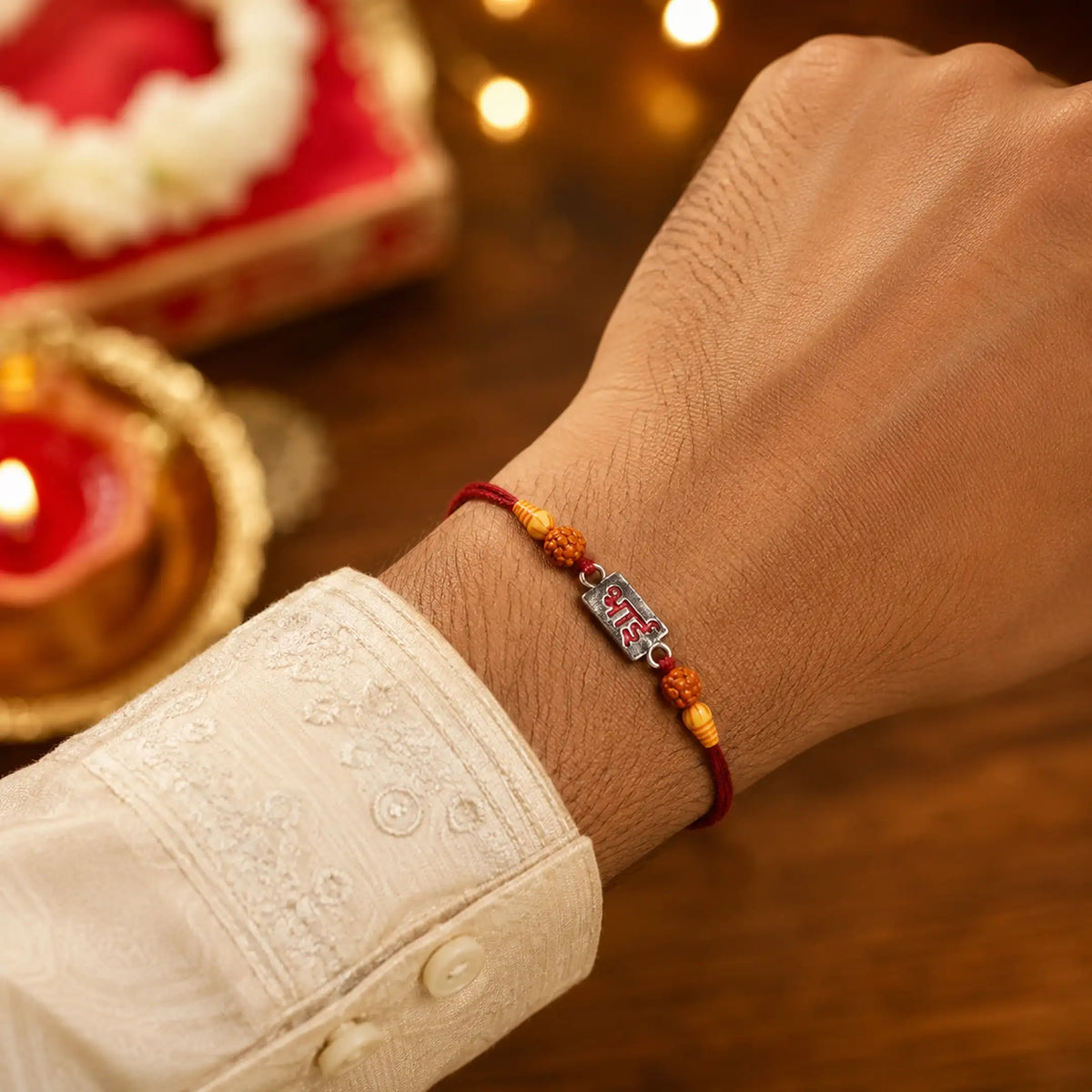 Twinklitz Classic Bhai Sterling Silver Rakhi