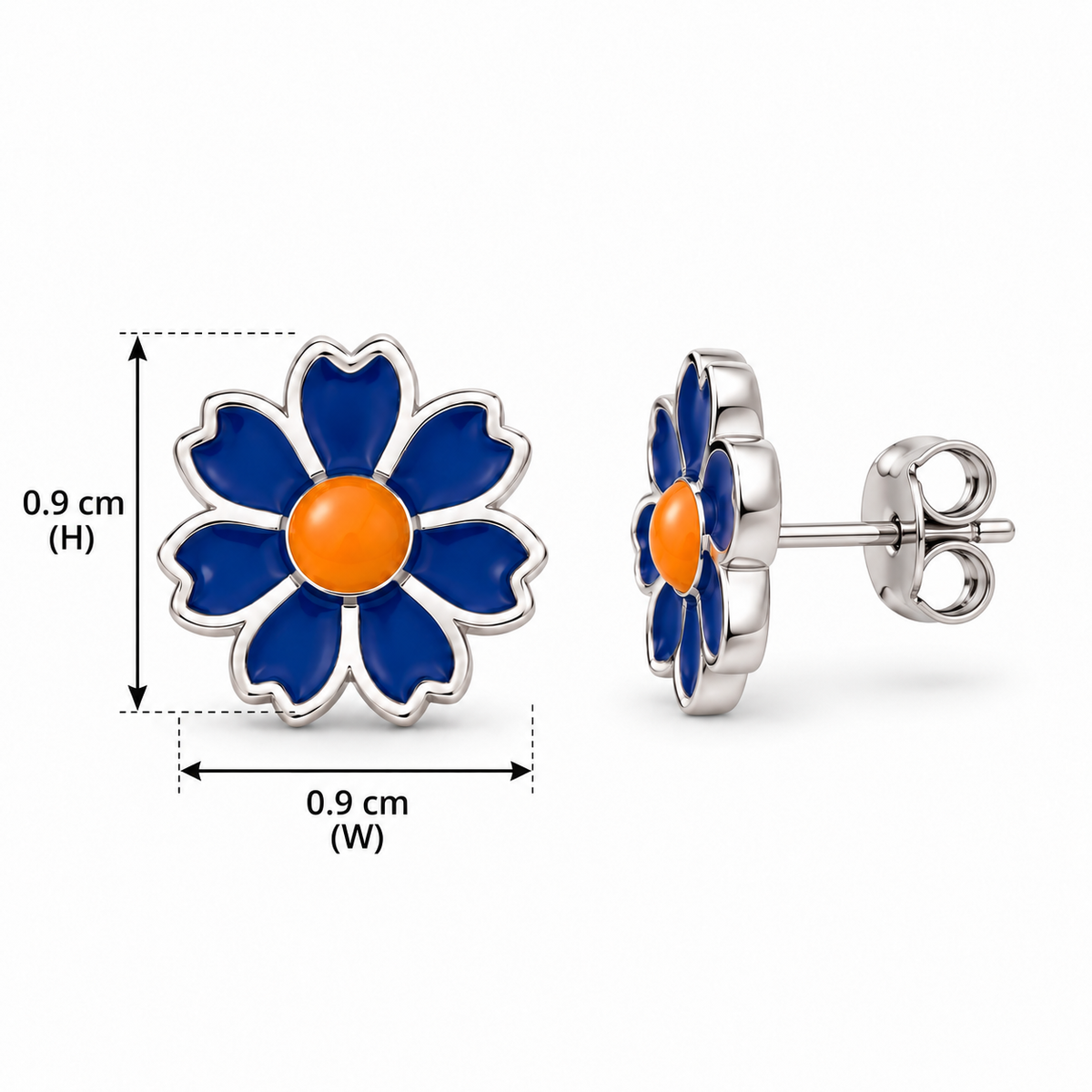 Blue Blossom Stud Earrings