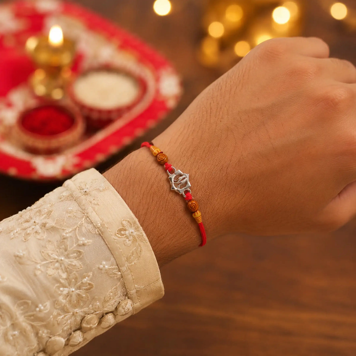 Twinklitz Radiant Sun 92.5 Sterling Silver Rakhi