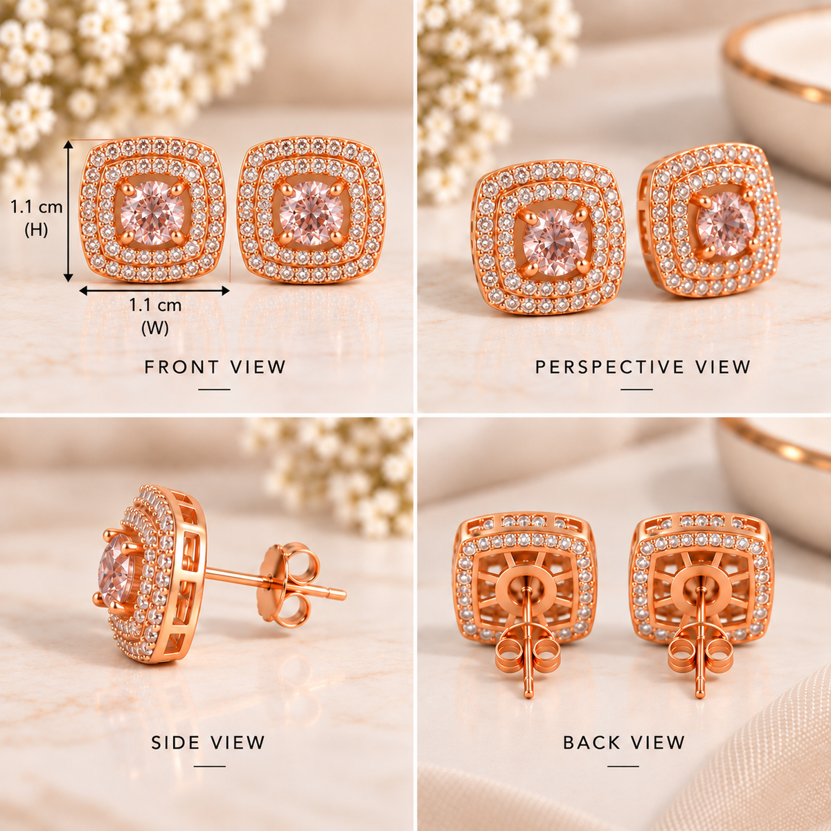 Pink Radiance Stud Earrings