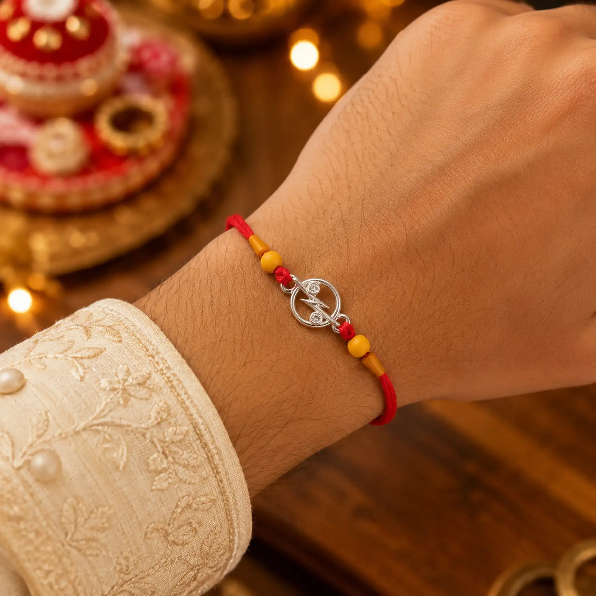 Twinklitz Modern Infinity Sterling Silver Rakhi
