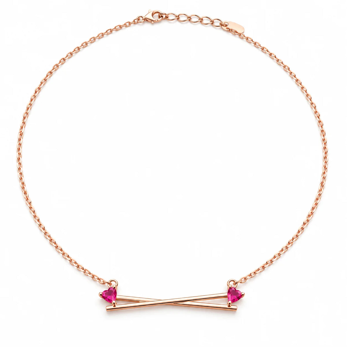 Double Heart Love Pendant Necklace