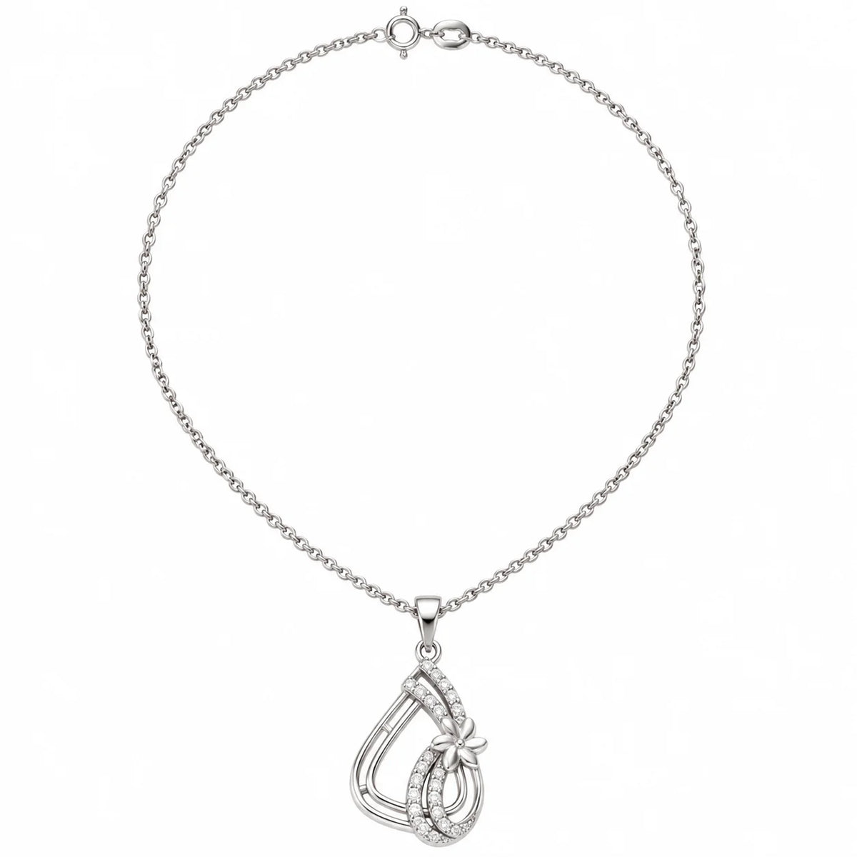 Floral Drop Pendant Necklace