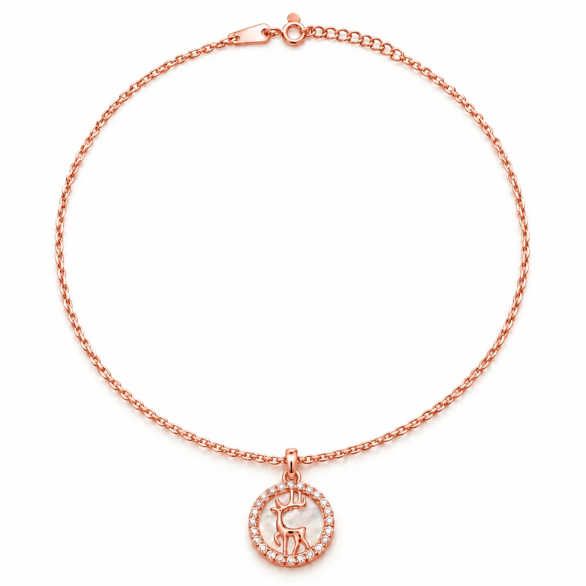 Rose Gold Deer Pendant Necklace