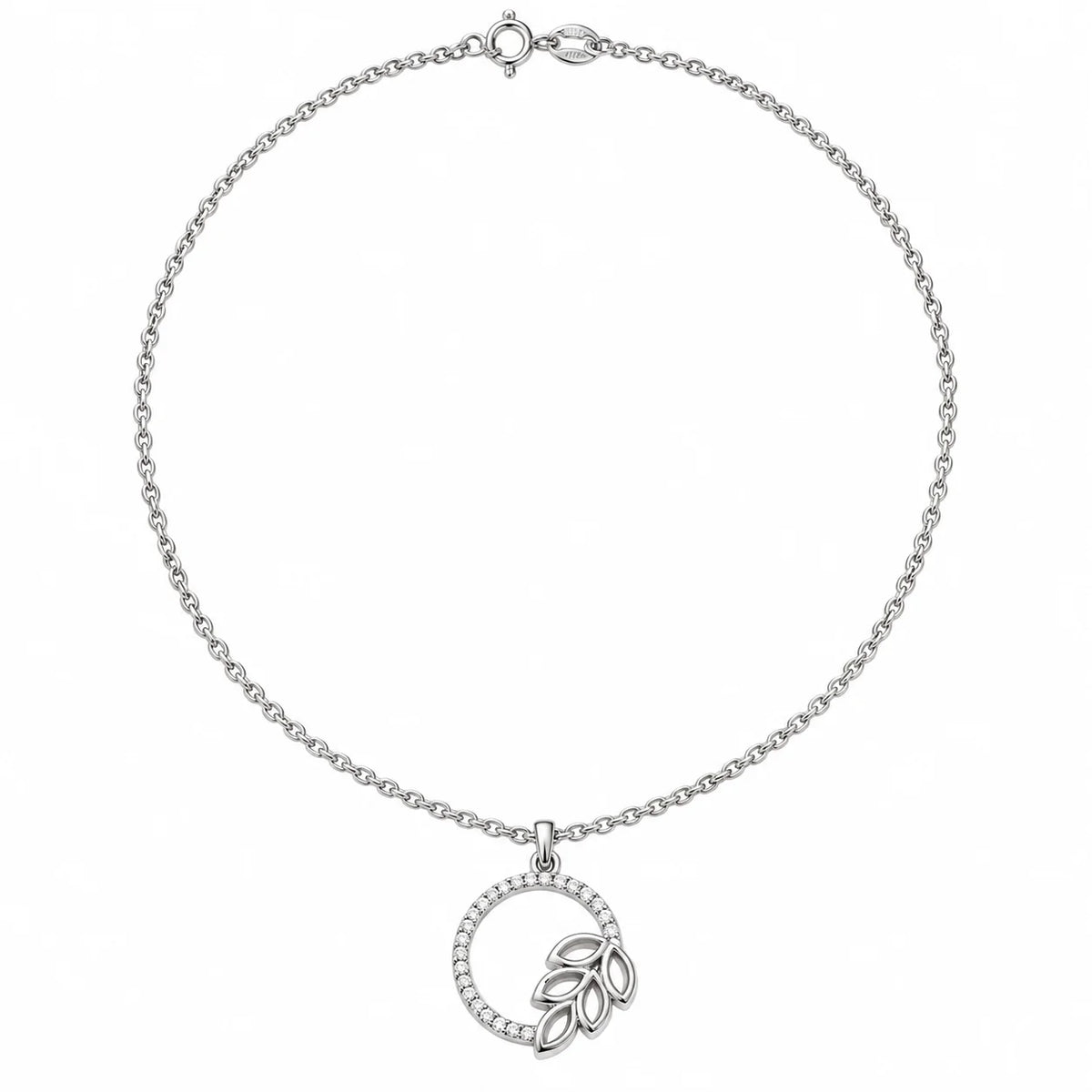 Round Leaf Pendant Necklace