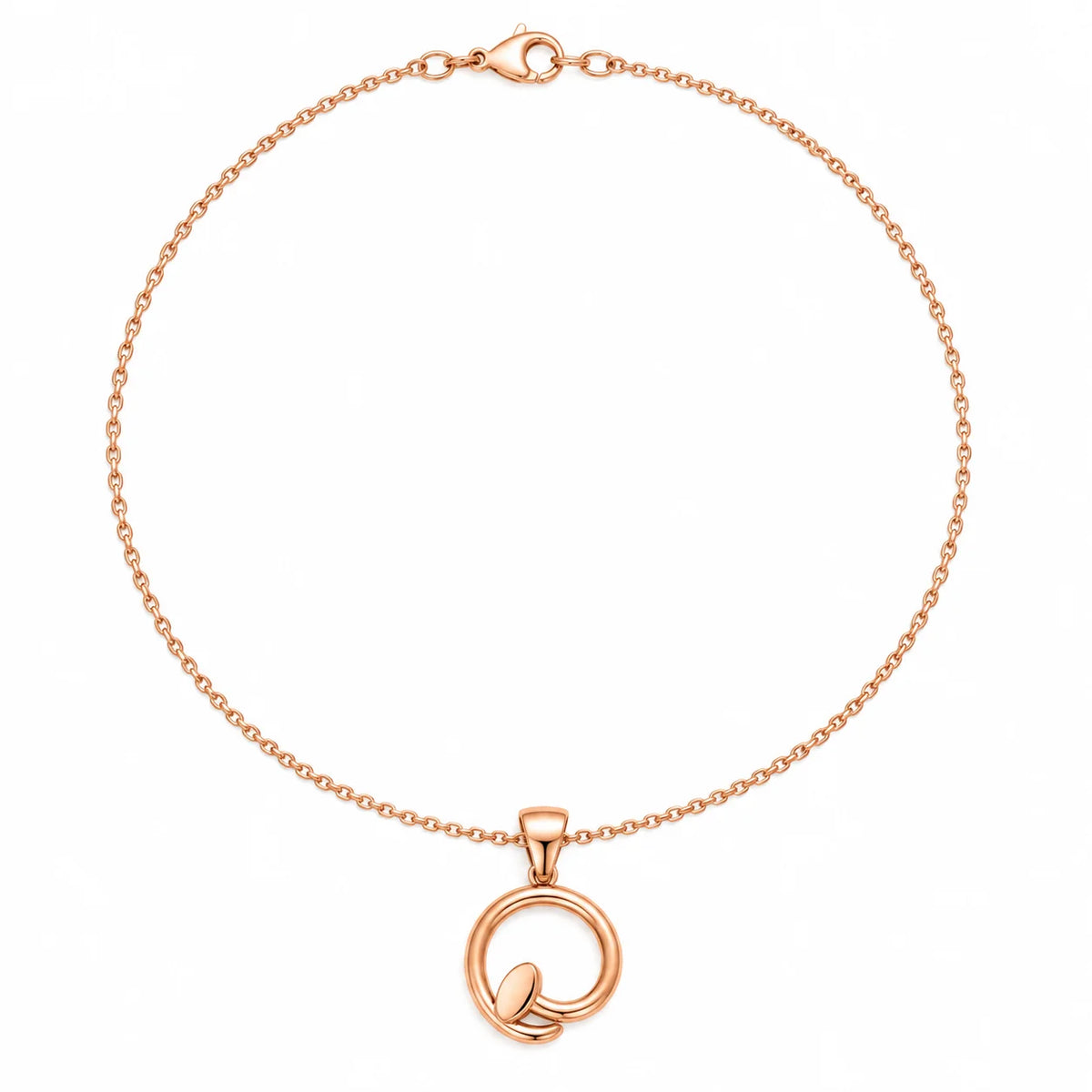 Twinklitz Sterling Silver Rose Gold Nail Kids Pendant