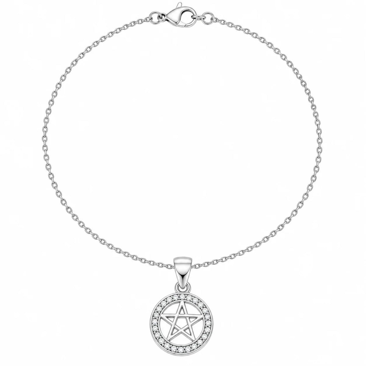 Twinklitz Sterling Silver Star Diamond Kids Pendant