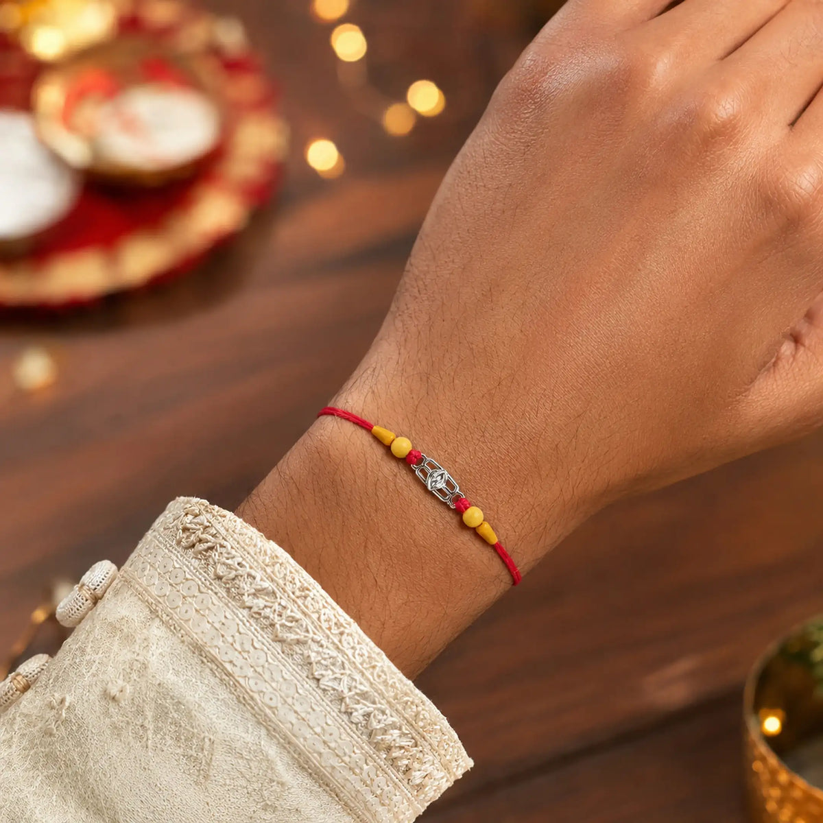 Twinklitz Shiv Trinetra Sterling Silver Rakhi