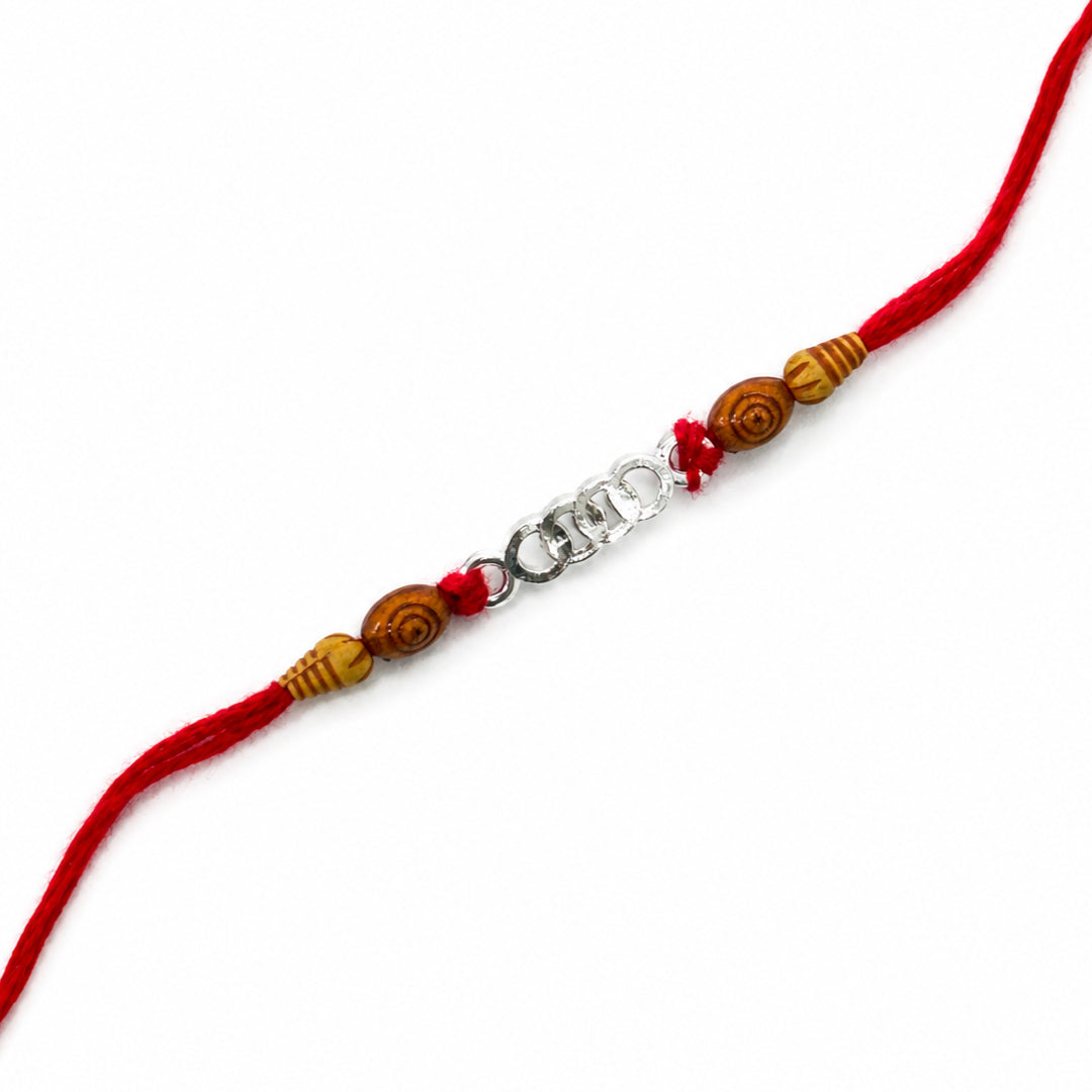 Twinklitz Linked Circle 925 Sterling Silver Rakhi - packaging view