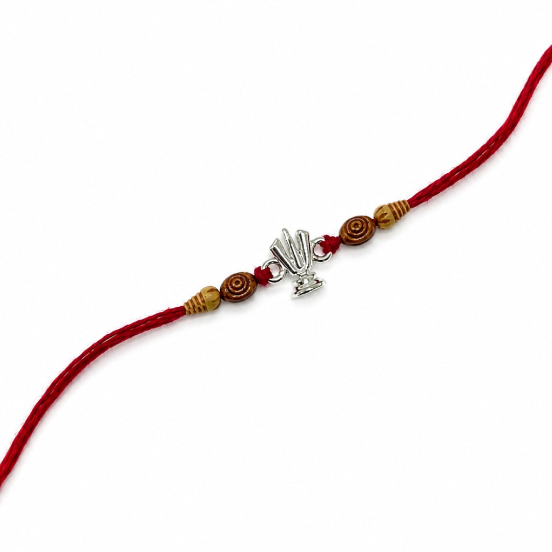 Twinklitz Trishul Symbol Sterling Silver Rakhi - packaging view