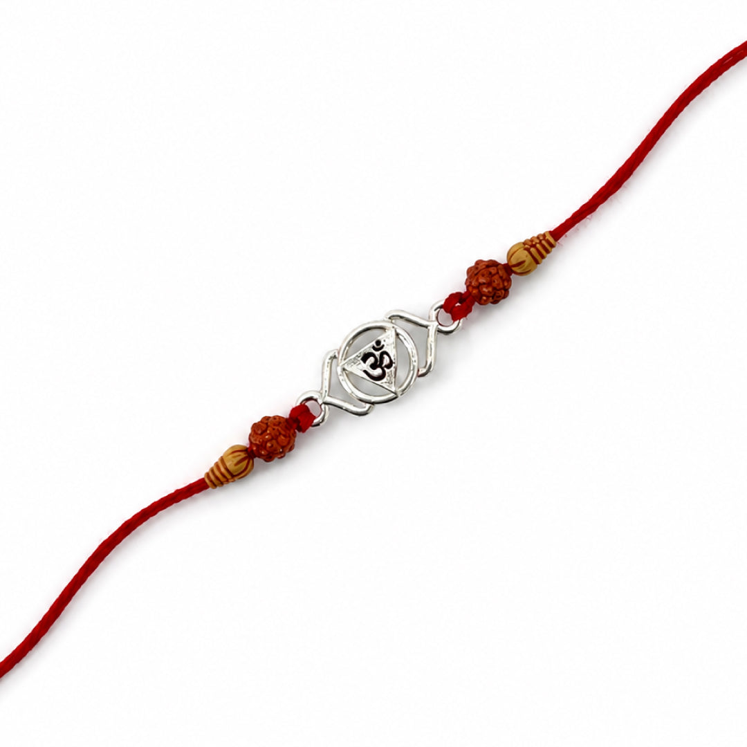 Twinklitz Designer 925 Sterling Silver Om Rakhi - packaging view